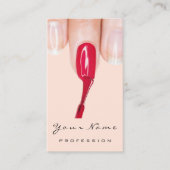 Logo Makeup Manicure Red Nails Blush Visitekaartje (Voorkant)