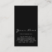 Logo Makeup Manicure Red Nails Roos Black Visitekaartje (Achterkant)