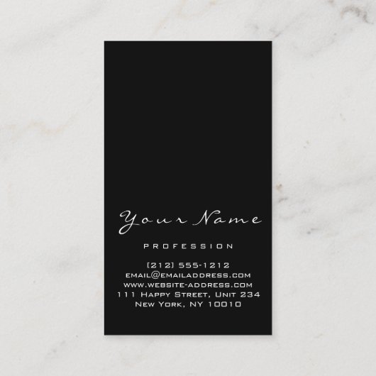 Logo Makeup Manicure Red Nails Roos Black Visitekaartje (Achterkant)