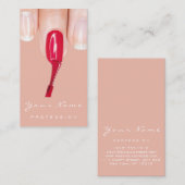 Logo Makeup Manicure Red Nails Roos Visitekaartje (Voorkant / Achterkant)