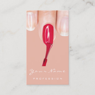 Logo Makeup Manicure Red Nails Roos Visitekaartje