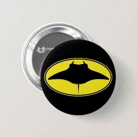 Logo Manta Ray Ronde Button 5,7 Cm (Voorkant /achterkant)