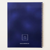 Logo marineblauw wit monogram bedrijf planner (Achterkant)