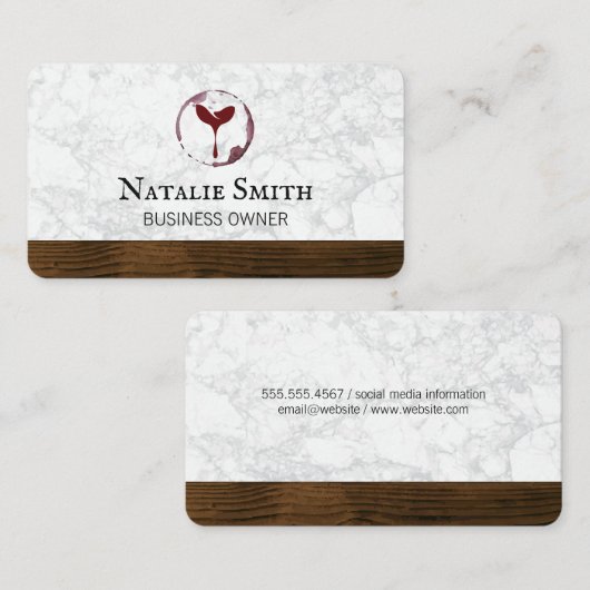 Logo | marmerhout visitekaartje (Voorkant / Achterkant)