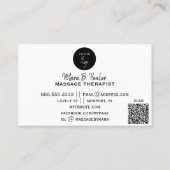 ** LOGO Massage Therapist Massage Therapy QR Visitekaartje (Achterkant)
