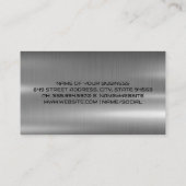 Logo Mechanicien | Metalen Achtergrond Visitekaartje (Achterkant)