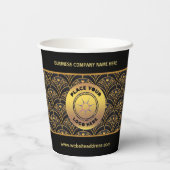 Logo Medewerker Bedrijf Promotie Custom Papieren Bekers (Achterkant)