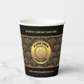 Logo Medewerker Bedrijf Promotie Custom Papieren Bekers (Voorkant)