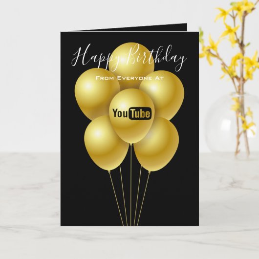 Logo-medewerker/client-ballon meegeleverd kaart (Gele Bloem)