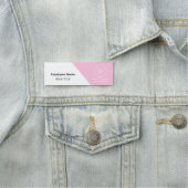 Logo Medewerker Foto Roze Magnetische Veiligheidss Naamplaatje (In situ)