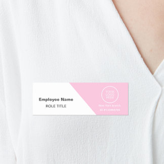 Logo Medewerker Foto Roze Magnetische Veiligheidss Naamplaatje