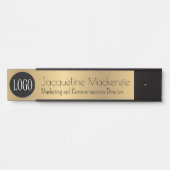 Logo Medewerker lange titel Kantoor deurborden Deurbordje (Voorkant)