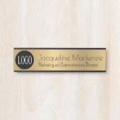 Logo Medewerker lange titel Kantoor deurborden Deurbordje (Voorkant)