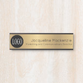 Logo Medewerker lange titel Kantoor deurborden Deurbordje (Voorkant)