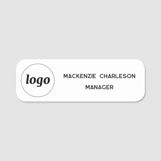 Logo Medewerker Personeel Magnetische of Speld Naa Naamplaatje (Voorkant)