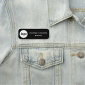 Logo Medewerker Personeel Zwart Magnetisch of Spel Naamplaatje (In situ)