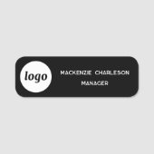 Logo Medewerker Personeel Zwart Magnetisch of Spel Naamplaatje (Voorkant)