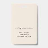 Logo medewerker ronde foto ID Badge (Achterkant)