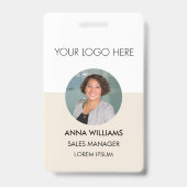 Logo medewerker ronde foto ID Badge (Voorzijde)