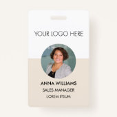 Logo medewerker ronde foto ID Badge (Voorkant)