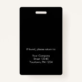 Logo medewerker ronde foto ID Badge (Achterkant)