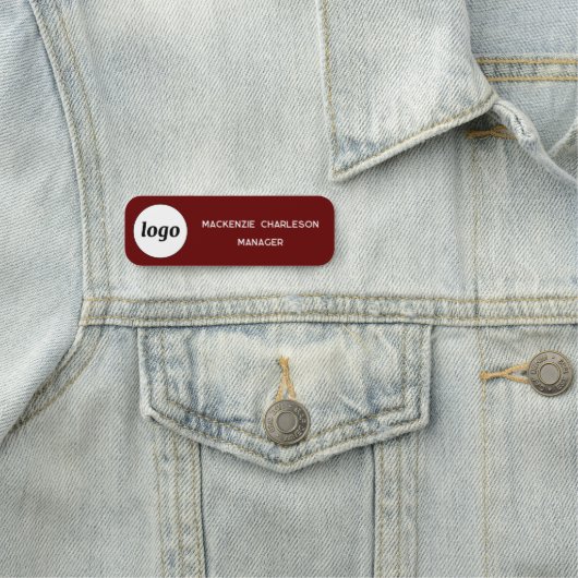 Logo Medewerkers donkerrood bedrijf Naamplaatje (In situ)