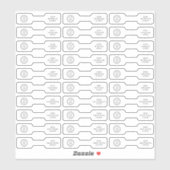 Logo Merk Barbell Sieraden Sticker Prijs Labels (Vel)