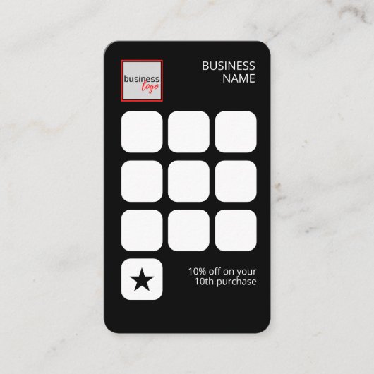 LOGO MERK PROFESSIONEEL BEDRIJF ZWART LOYALITEIT K VISITEKAARTJE (Voorkant)