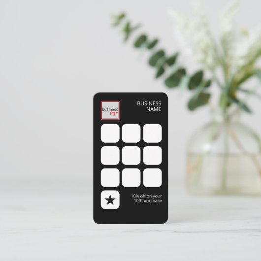 LOGO MERK PROFESSIONEEL BEDRIJF ZWART LOYALITEIT K VISITEKAARTJE (Staand voorkant)