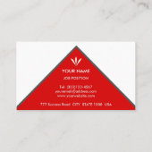 Logo Merk Rood & Wit Visitekaartje (Achterkant)