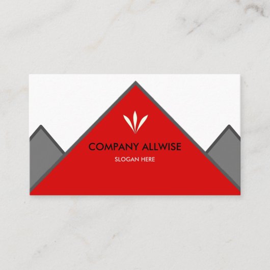 Logo Merk Rood & Wit Visitekaartje (Voorkant)
