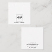 Logo Merk Sieraden Oorbel Display Visitekaartje (Voorkant / Achterkant)