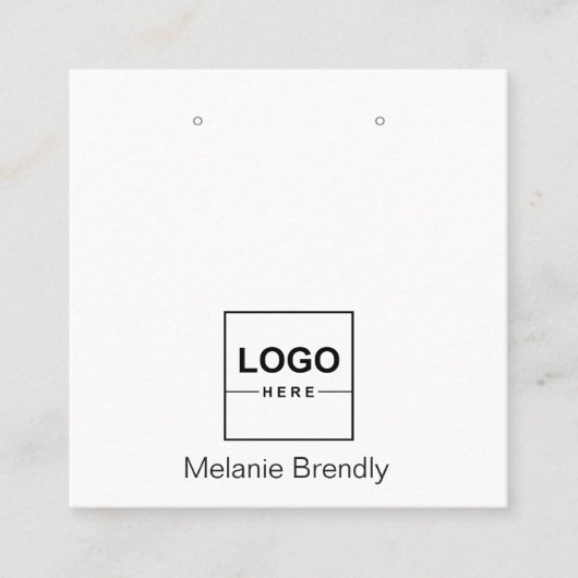 Logo Merk Sieraden Oorbel Display Visitekaartje (Voorkant)