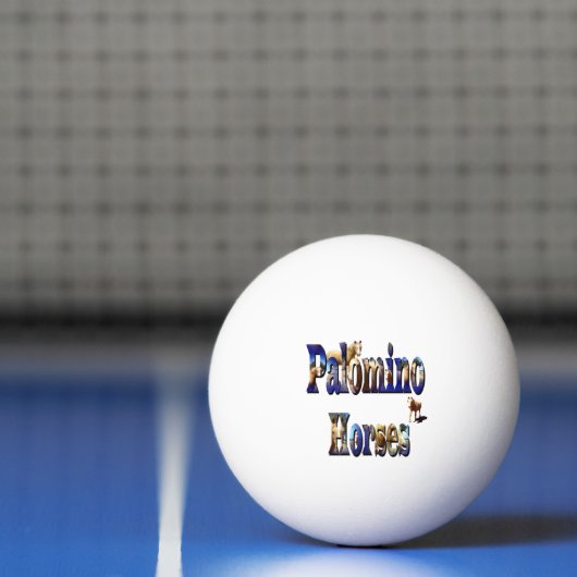 Logo met afbeelding van Palomino-paarden, Pingpongbal (Net)