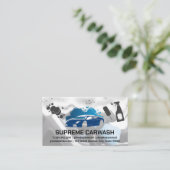 Logo met autowrakken | Icons voor automatische ser Visitekaartje (Staand voorkant)