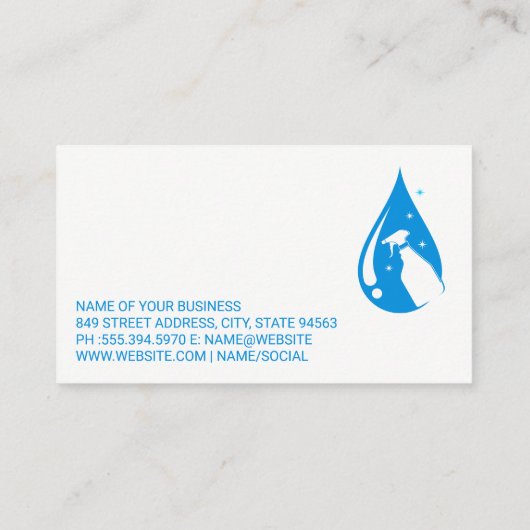 Logo met autowrakken | Zeepbellen | Schoonmaakmidd Visitekaartje (Achterkant)