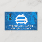 Logo met autowrakken | Zeepbellen | Schoonmaakmidd Visitekaartje (Voorkant)