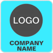 (Logo met bedrijfsnaam) Promotiekoffer Sticker (Voorkant)