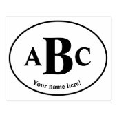 Logo met drie letters rubberstempel (Afrduk)