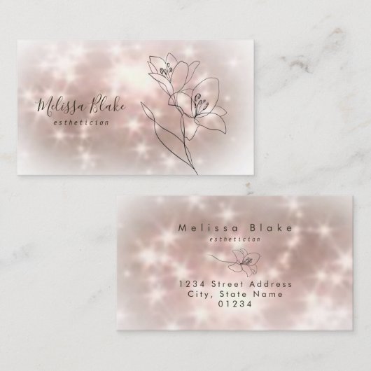 logo met één lijn visitekaartje (Voorkant / Achterkant)