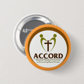 Logo met gekleurde achtergrond ronde button 5,7 cm (Voorkant /achterkant)