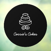 Logo met  gelaagde kaken raamsticker (Vel 3)