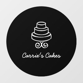 Logo met  gelaagde kaken raamsticker