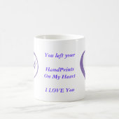 Logo met handdruk voor drinken, potloden... koffiemok (Center)