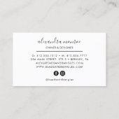 Logo met handgemaakt Ketting | Joodontwerper Visitekaartje (Achterkant)