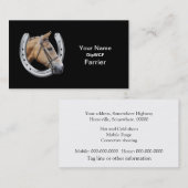 Logo met hoefijzer visitekaartje (Voorkant / Achterkant)