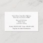 Logo met hoefijzer visitekaartje (Achterkant)