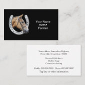 Logo met hoefijzer visitekaartje (Voorkant / Achterkant)