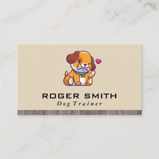 Logo met Hond met Bot Visitekaartje (Voorkant)