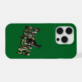 Logo met kangoeroes afbeelding, iPhone hoesje (Achterkant horizontaal)